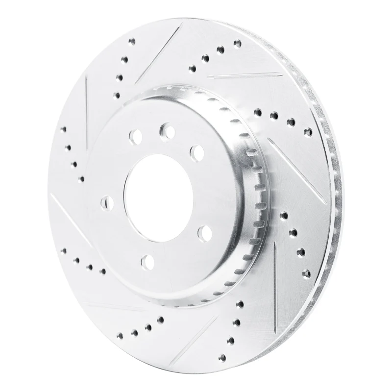 R1 20-25 Land Rover Defender 90 Rear Left Drilled & Slotted Silver Brake Rotor - Image 5