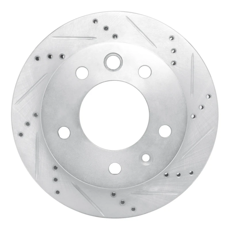 R1 2002-2006 Dodge Sprinter 3500 Front Right Drilled & Slotted Silver Brake Rotor