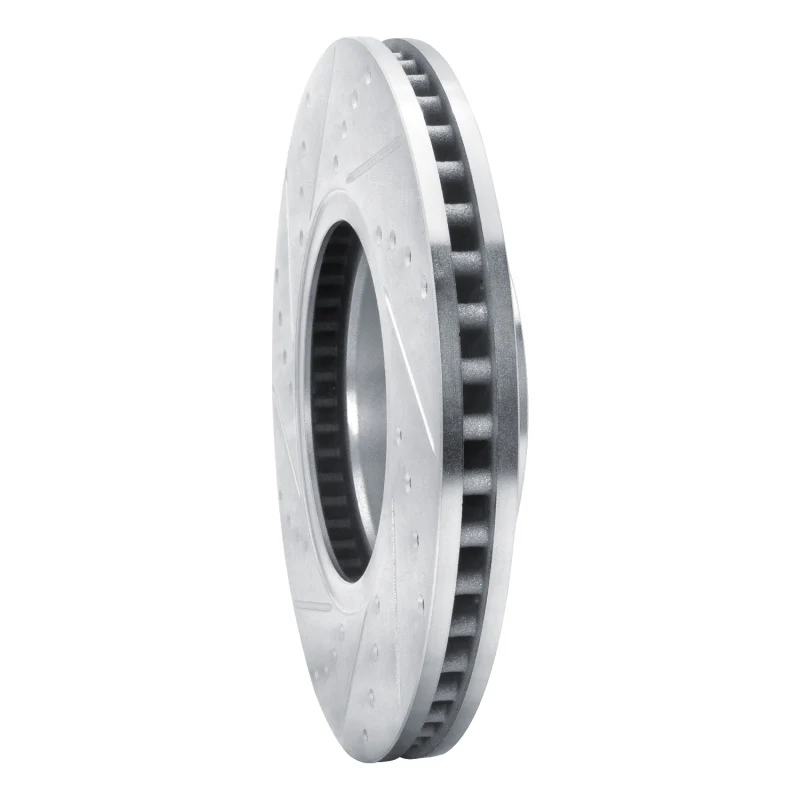 R1 21-22 Chevrolet Colorado Front Right Drilled & Slotted Silver Brake Rotor - Image 4