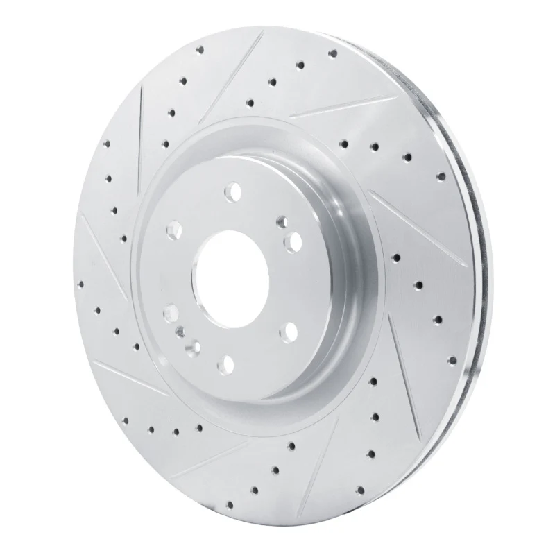 R1 21-25 Cadillac Escalade ESV Front Left Drilled & Slotted Silver Brake Rotor - Image 5