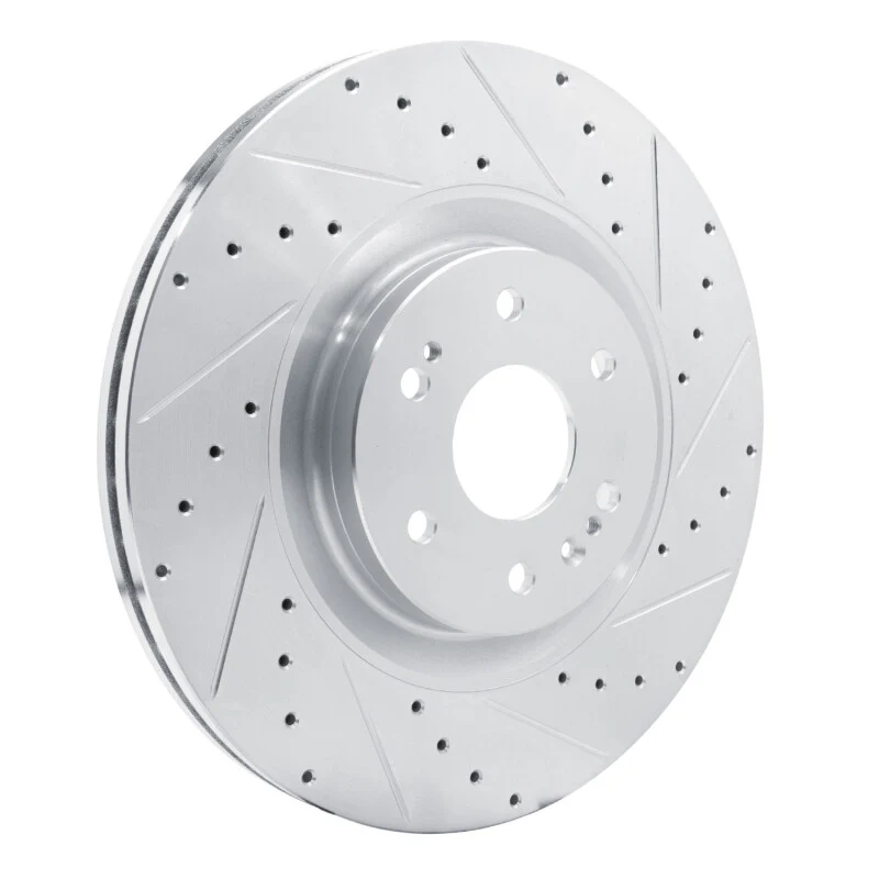 R1 21-25 Cadillac Escalade Front Right Drilled & Slotted Silver Brake Rotor - Image 5