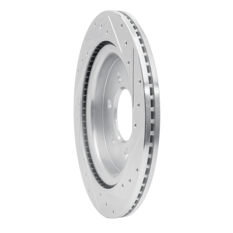 R1 21-25 Ford F-150 4WD Rear Left Drilled & Slotted Silver Brake Rotor - Image 5