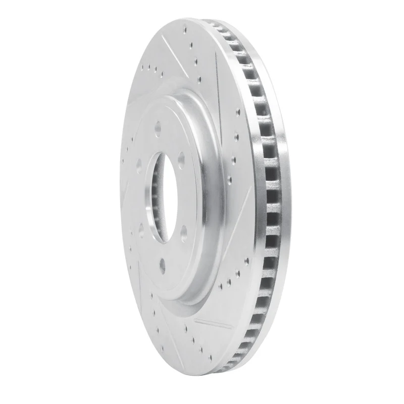R1 21-25 Ford F-150 RWD Front Right Drilled & Slotted Silver Brake Rotor - Image 5