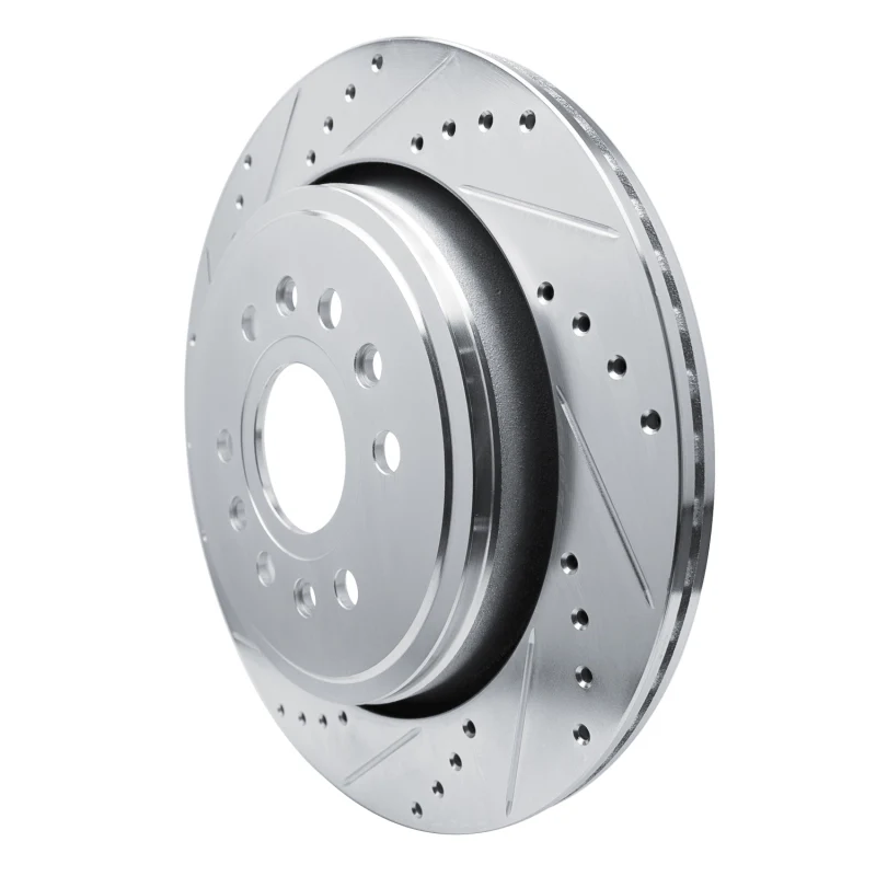 R1 21-25 Jeep Grand Wagoneer L Rear Left Drilled & Slotted Silver Brake Rotor - Image 5