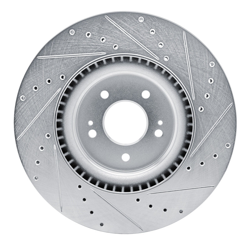 R1 21-26 Hyundai SONATA Front Left Drilled & Slotted Silver Brake Rotor - Image 5