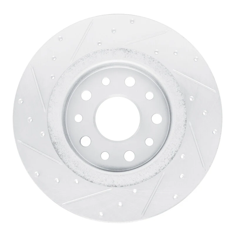R1 22-25 Jeep Grand Cherokee Rear Right Drilled & Slotted Silver Brake Rotor - Image 5