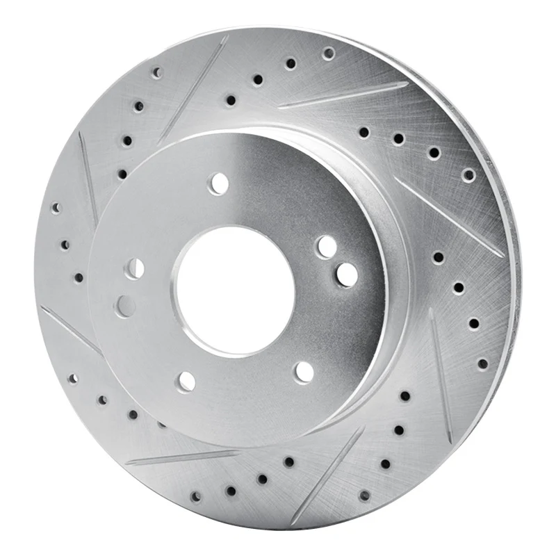 R1 63-82 Chevrolet Camaro Rear/Front Left Drilled & Slotted Silver Brake Rotor - Image 2