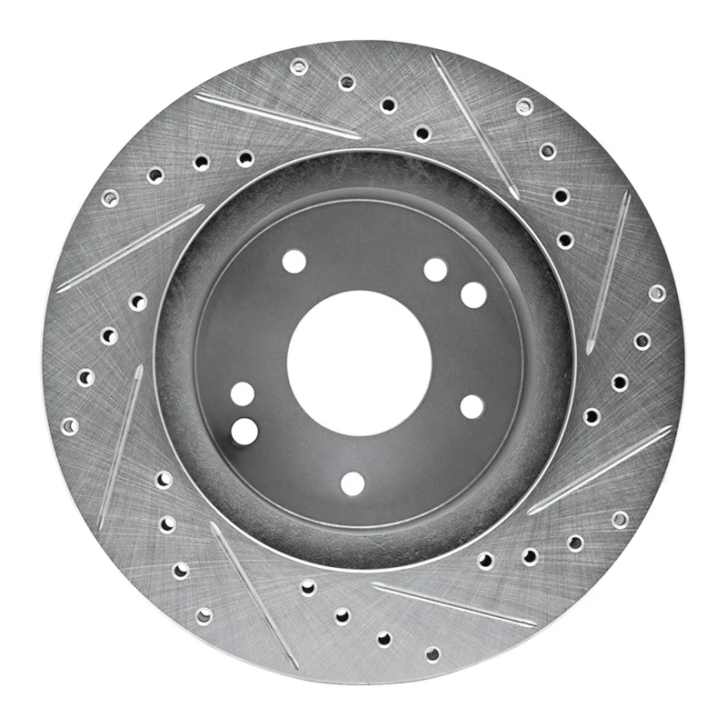 R1 63-82 Chevrolet Camaro Rear/Front Left Drilled & Slotted Silver Brake Rotor - Image 5