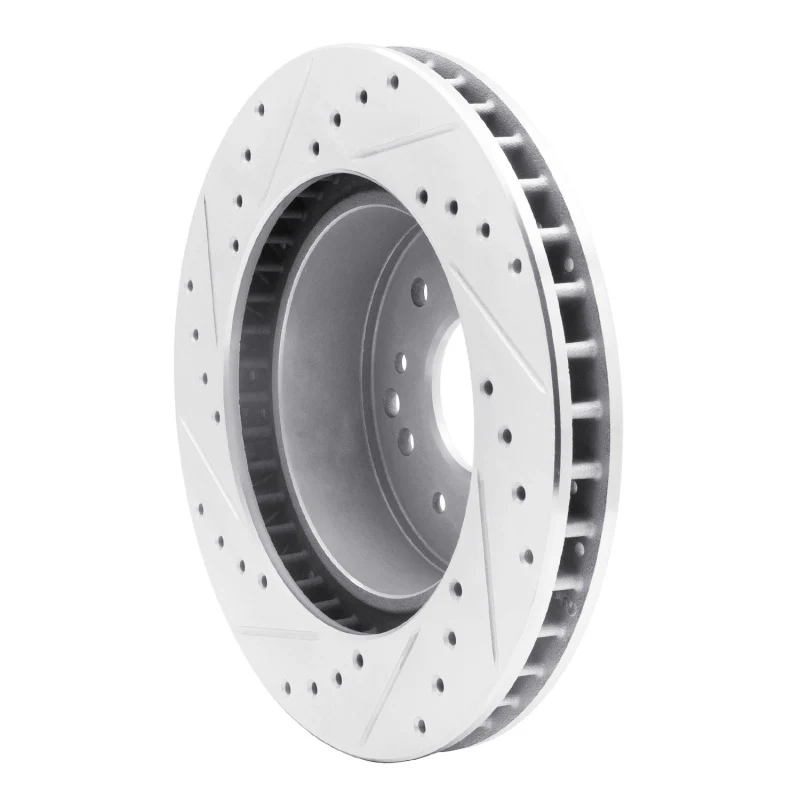 R1 63-82 Chevrolet Corvette Front/Rear Right Drilled & Slotted Silver Brake Rotor - Image 4