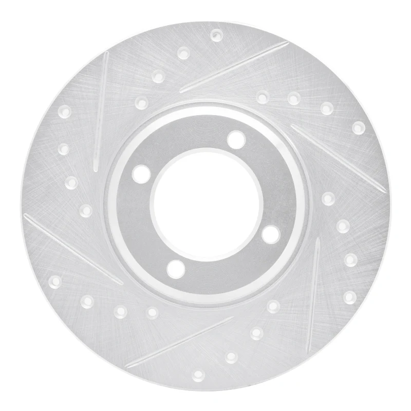 R1 63-86 Ford Cortina Front Left Drilled & Slotted Silver Brake Rotor