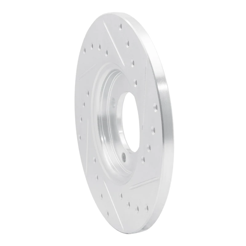 R1 63-86 Ford Cortina Front Left Drilled & Slotted Silver Brake Rotor - Image 3