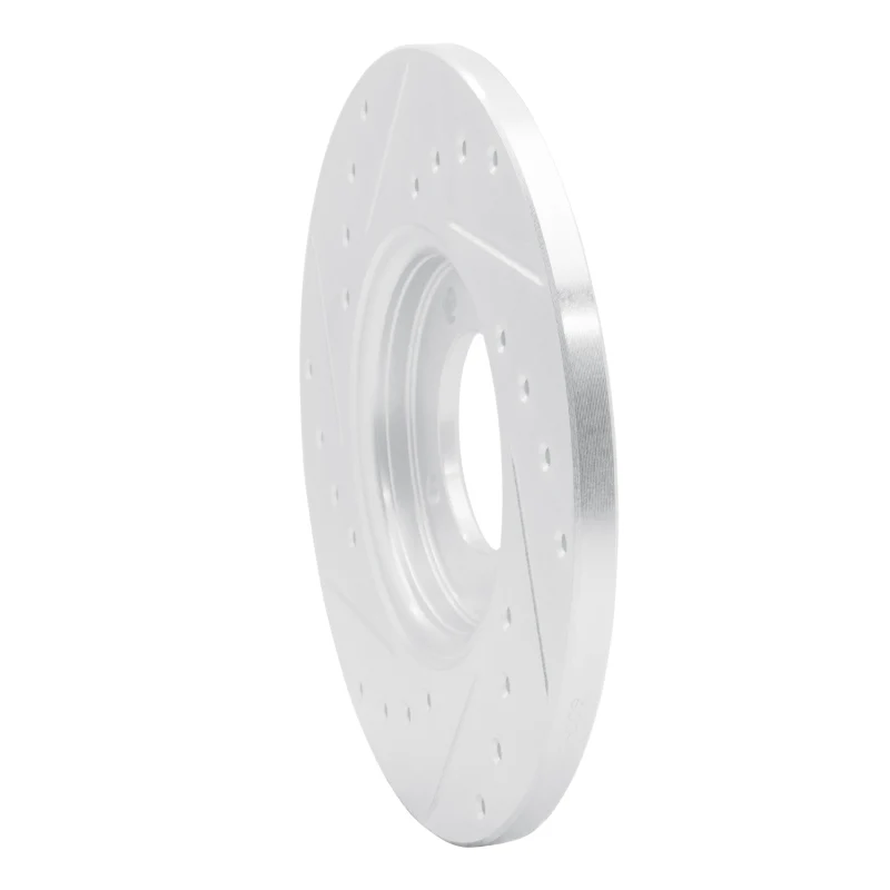 R1 63-86 Ford Cortina Front Right Drilled & Slotted Silver Brake Rotor - Image 4
