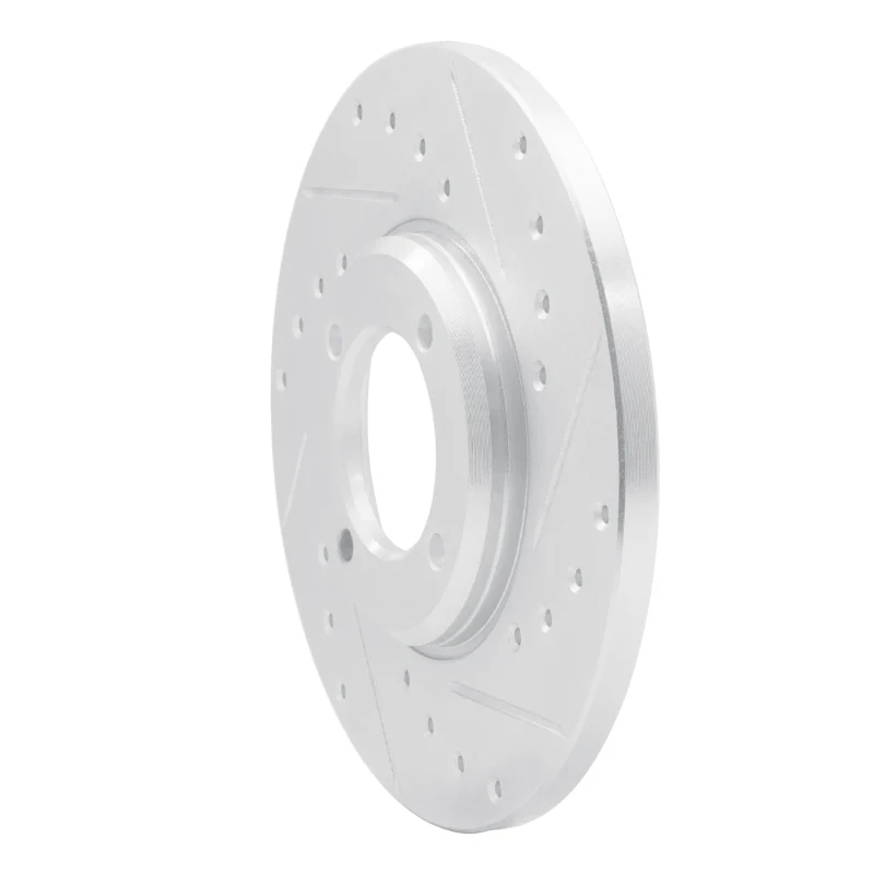R1 63-86 Ford Cortina Front Right Drilled & Slotted Silver Brake Rotor - Image 5