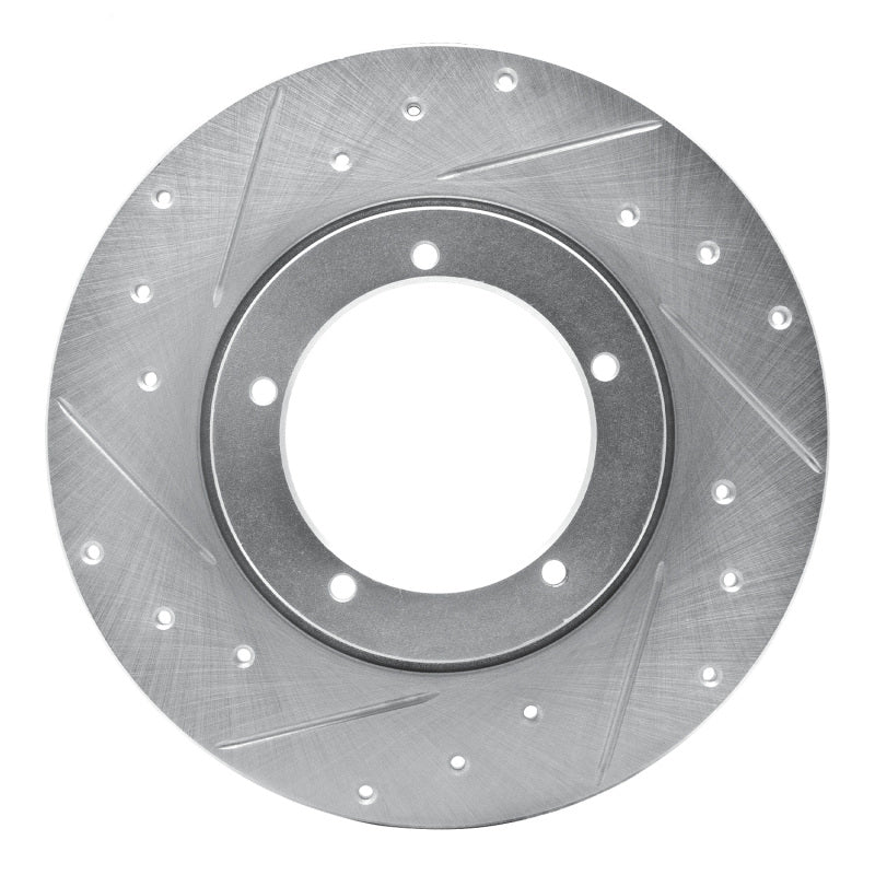 R1 65-76 Porsche 911 Front Left Drilled & Slotted Silver Brake Rotor