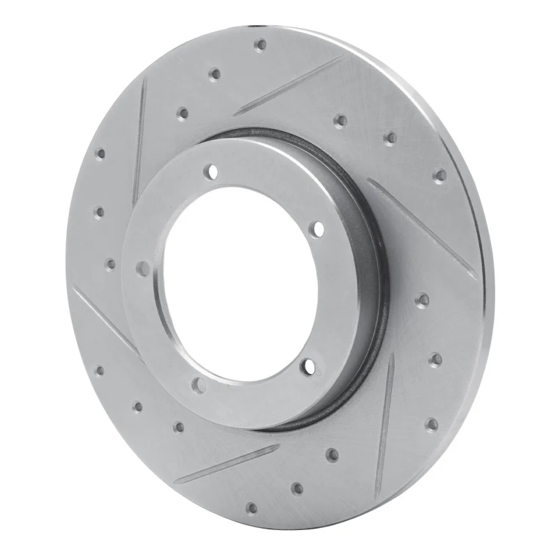 R1 65-76 Porsche 911 Front Left Drilled & Slotted Silver Brake Rotor - Image 2