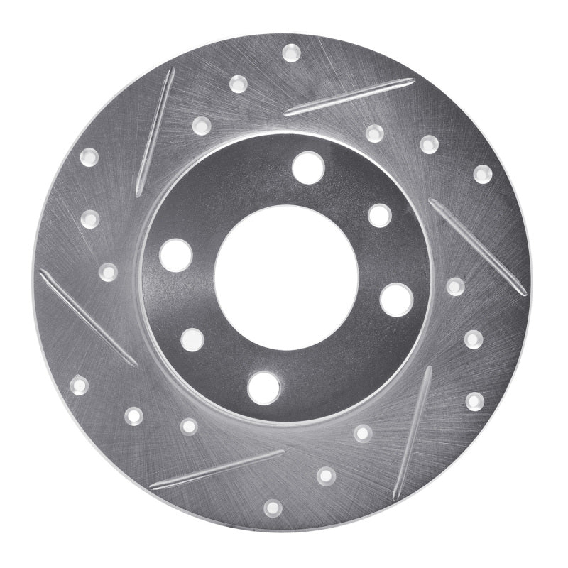 R1 66-92 Bertone X-1/9 Rear Left Front Left Drilled & Slotted Silver Brake Rotor