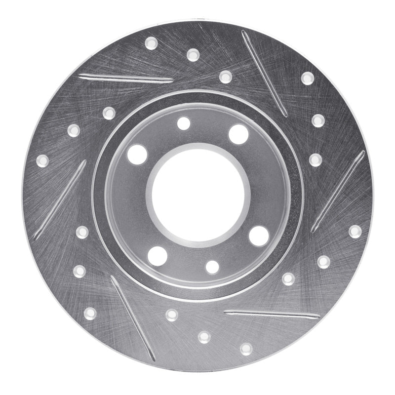 R1 66-92 Bertone X-1/9 Rear Left Front Left Drilled & Slotted Silver Brake Rotor - Image 3