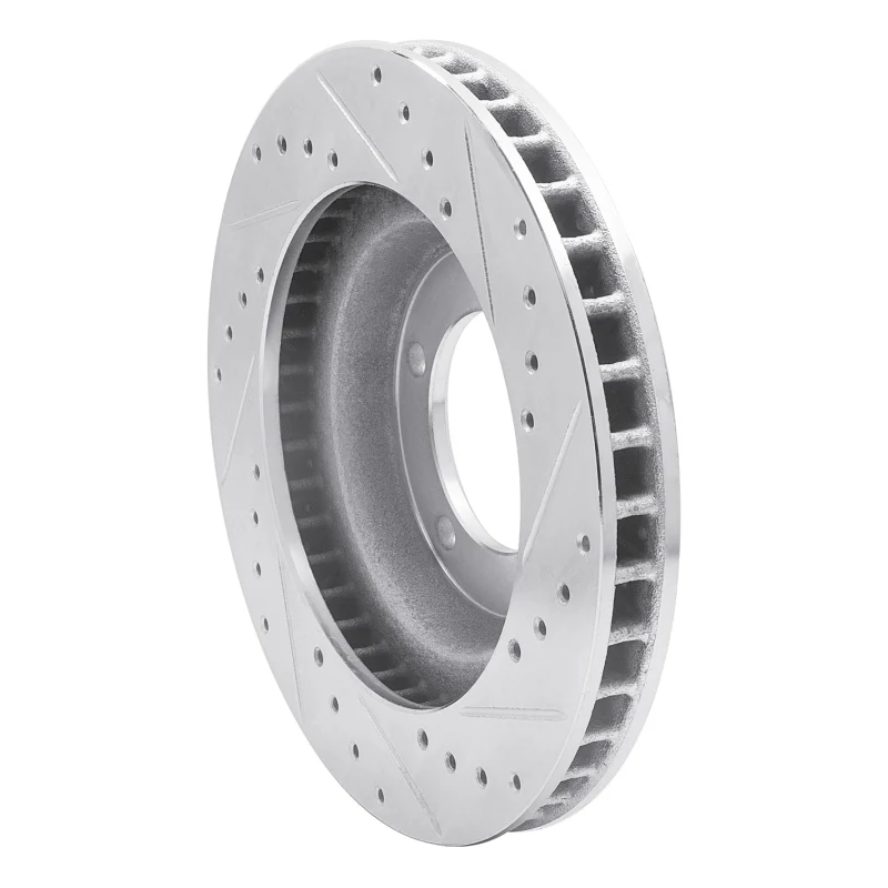 R1 67-70 Chevrolet BEL AIR Front Left Drilled & Slotted Silver Brake Rotor - Image 5