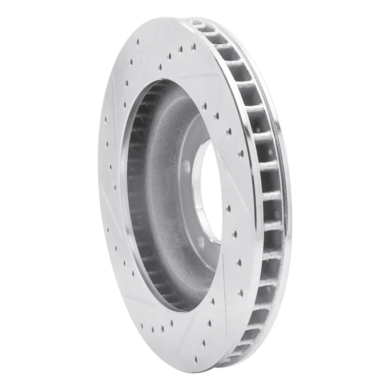 R1 67-70 Chevrolet Impala Front Right Drilled & Slotted Silver Brake Rotor - Image 3