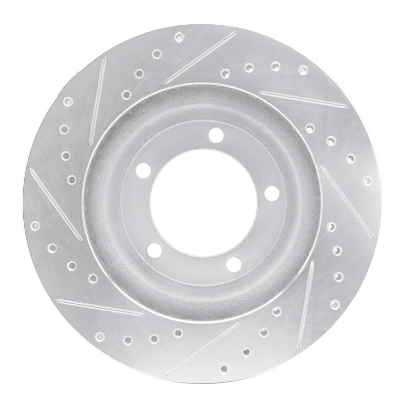 R1 67-70 Chevrolet Impala Front Right Drilled & Slotted Silver Brake Rotor - Image 4