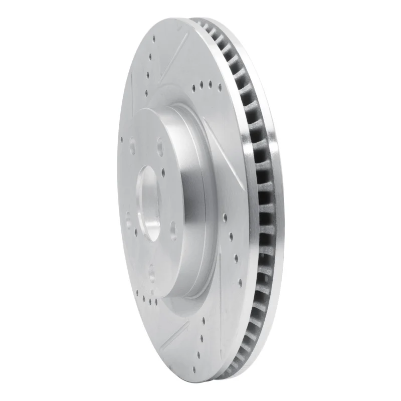 R1 67-72 Cadillac COMMERCIAL CHASSIS Front Left Drilled & Slotted Silver Brake Rotor - Image 4