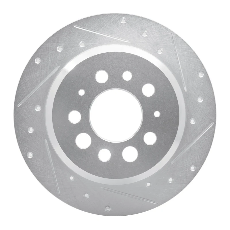 R1 67-74 Volvo 164 Rear Right Drilled & Slotted Silver Brake Rotor