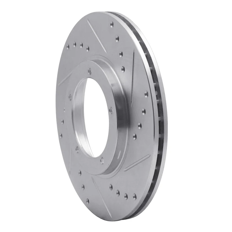 R1 67-88 Porsche 911 Front Right Drilled & Slotted Silver Brake Rotor - Image 5