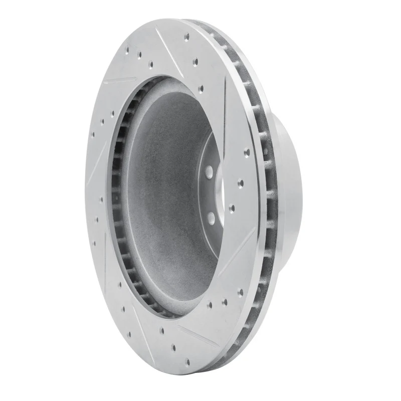 R1 68-76 Ford E-350 Econoline Front Left Drilled & Slotted Silver Brake Rotor - Image 3