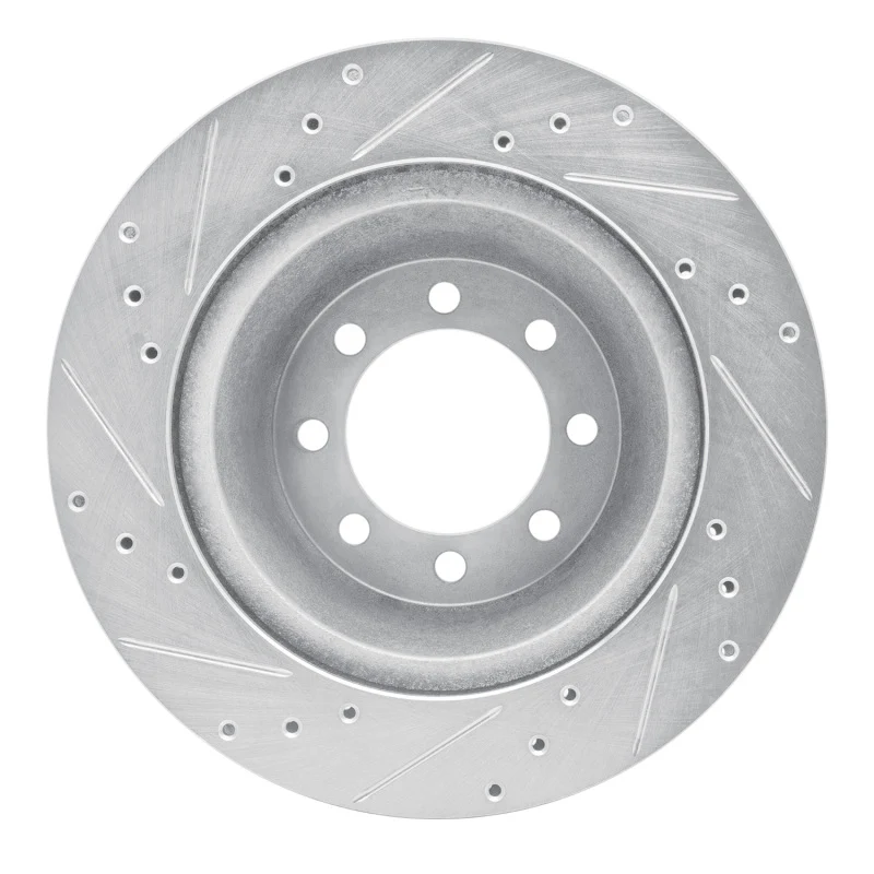 R1 68-76 Ford E-350 Econoline Front Left Drilled & Slotted Silver Brake Rotor - Image 5