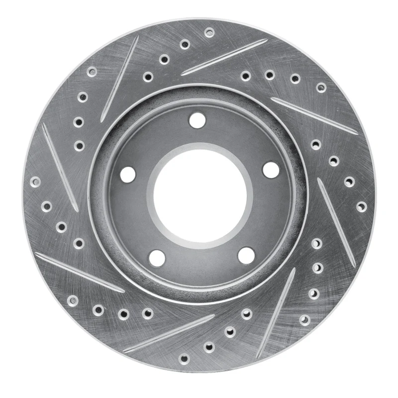 R1 69-78 Cadillac Eldorado Front Right Rear Right Drilled & Slotted Silver Brake Rotor - Image 4
