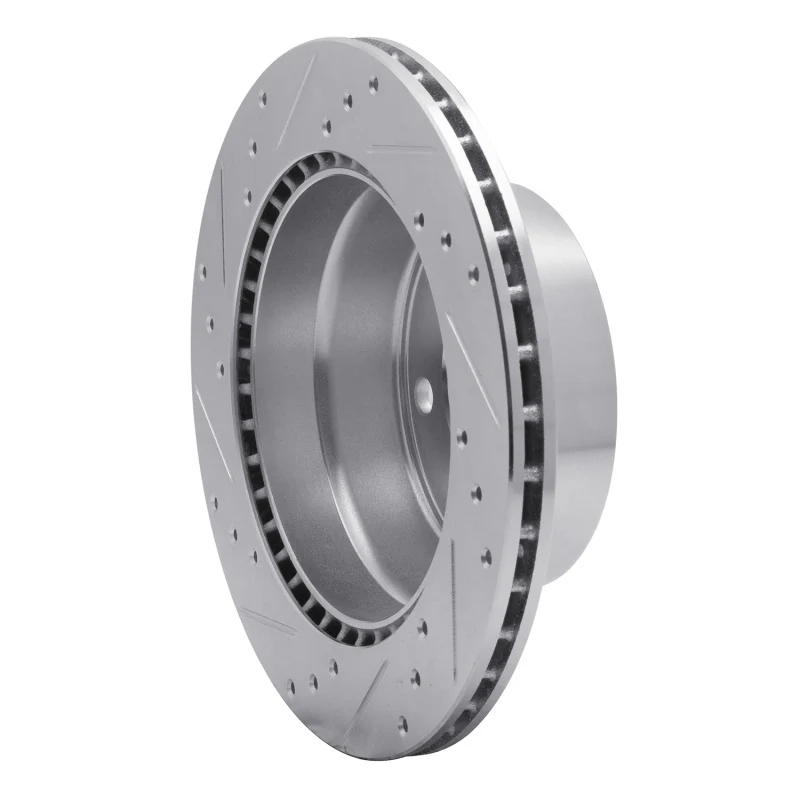 R1 69-83 Porsche 911 Rear Right Drilled & Slotted Silver Brake Rotor - Image 5