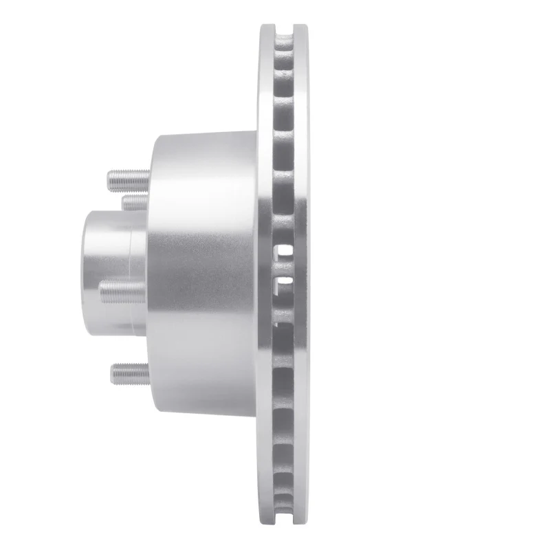 R1 70-72 Dodge CHALLENGER Front Right Drilled & Slotted Silver Brake Rotor - Image 4