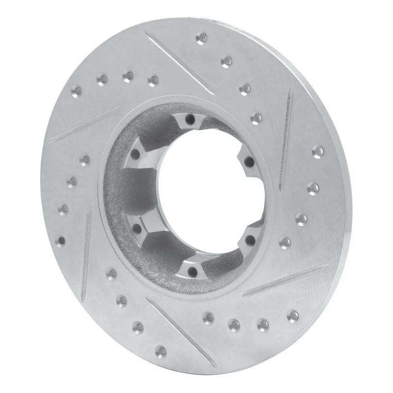 R1 71-83 Renault Lecar Front Left Rear Left Drilled & Slotted Silver Brake Rotor - Image 4