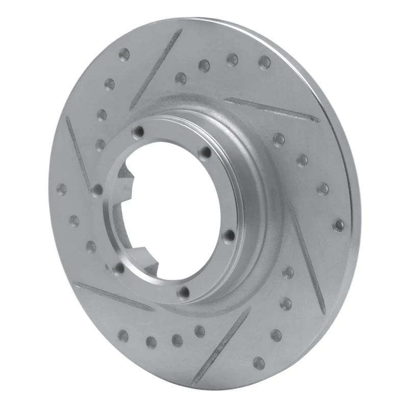 R1 71-83 Renault Lecar Front Left Rear Left Drilled & Slotted Silver Brake Rotor - Image 5