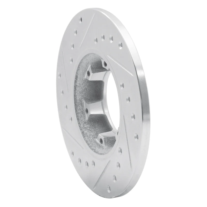 R1 71-83 Renault Lecar Front Right Rear Right Drilled & Slotted Silver Brake Rotor - Image 5