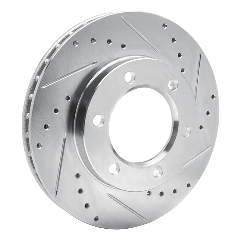 R1 71-91 Chevrolet Blazer Front Right Drilled & Slotted Silver Brake Rotor - Image 3