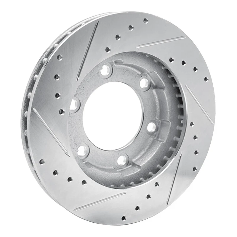 R1 71-91 Chevrolet Blazer Front Right Drilled & Slotted Silver Brake Rotor - Image 5
