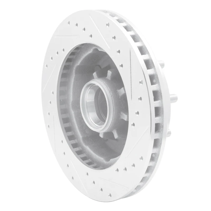 R1 71-95 Chevrolet C20 Suburban Front Left Drilled & Slotted Silver Brake Rotor - Image 4