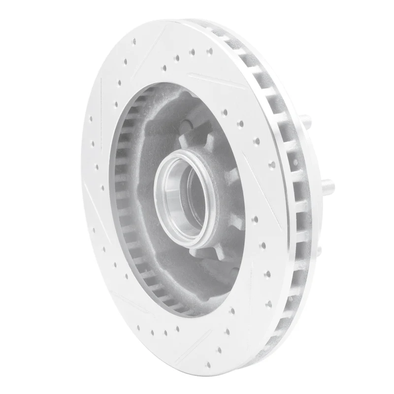 R1 71-95 Chevrolet G30 Front Right Drilled & Slotted Silver Brake Rotor - Image 4