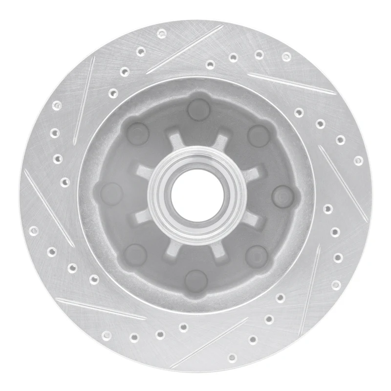 R1 71-95 Chevrolet G30 Front Right Drilled & Slotted Silver Brake Rotor - Image 5