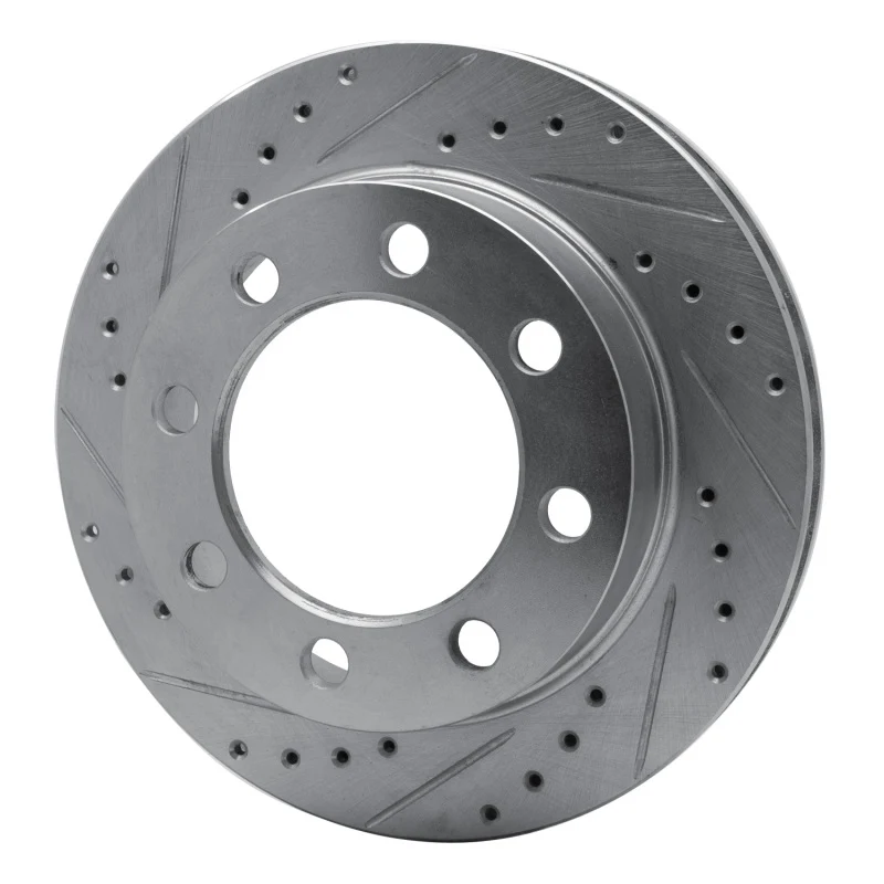 R1 71-97 Dodge D300 Front Left Drilled & Slotted Silver Brake Rotor - Image 3