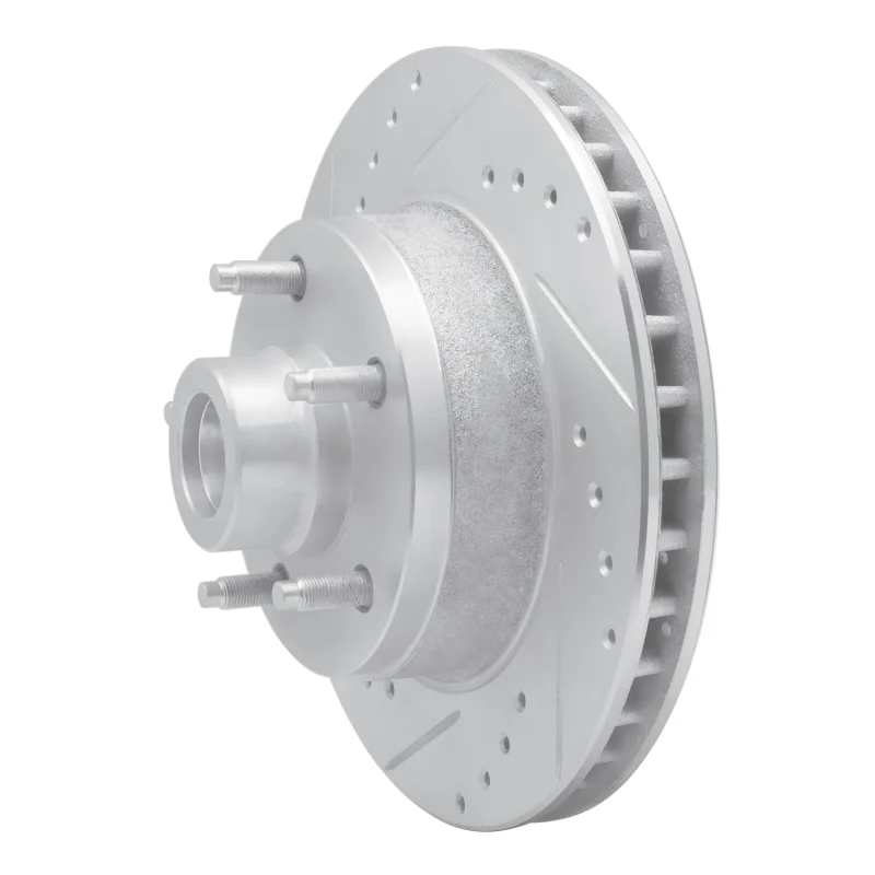 R1 73-73 Ford Country Squire Front Left Drilled & Slotted Silver Brake Rotor - Image 5