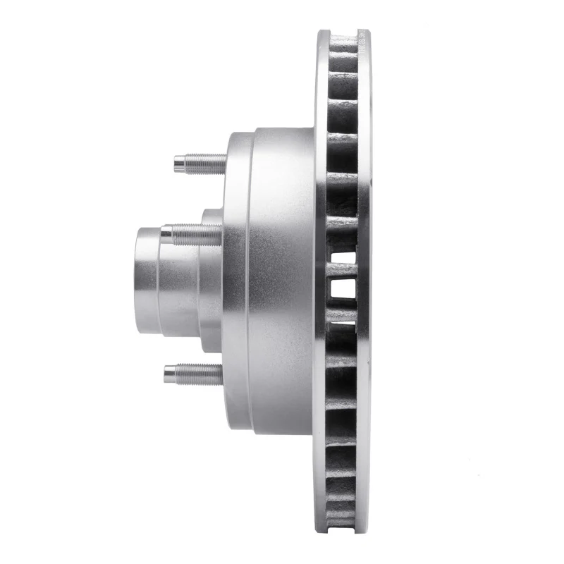 R1 73-93 Ford E-150 Econoline Front Left Drilled & Slotted Silver Brake Rotor - Image 2