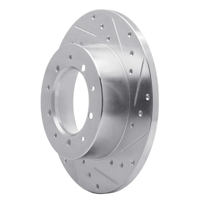 R1 74-16 Land Rover Defender (Mexico) Rear Right Drilled & Slotted Silver Brake Rotor - Image 5