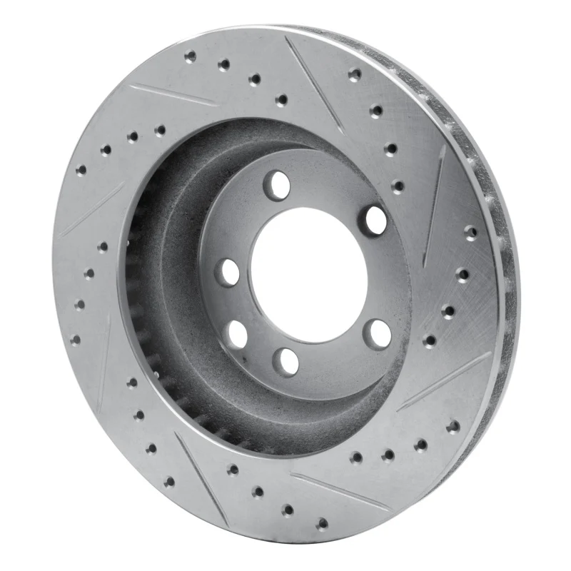 R1 74-81 Dodge Ramcharger 4WD Front Left Drilled & Slotted Silver Brake Rotor - Image 2