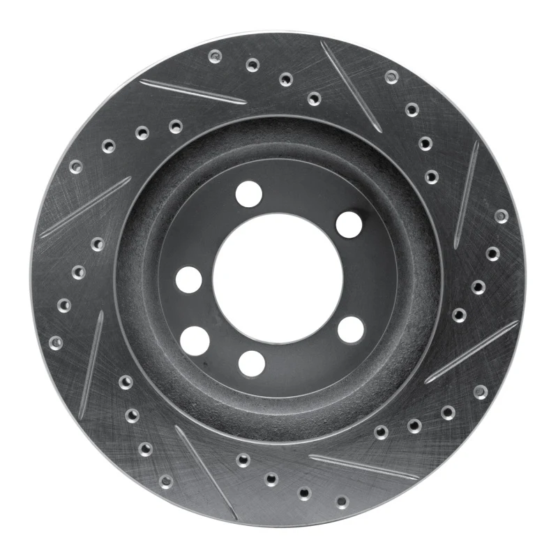 R1 74-81 Dodge Ramcharger 4WD Front Left Drilled & Slotted Silver Brake Rotor - Image 3