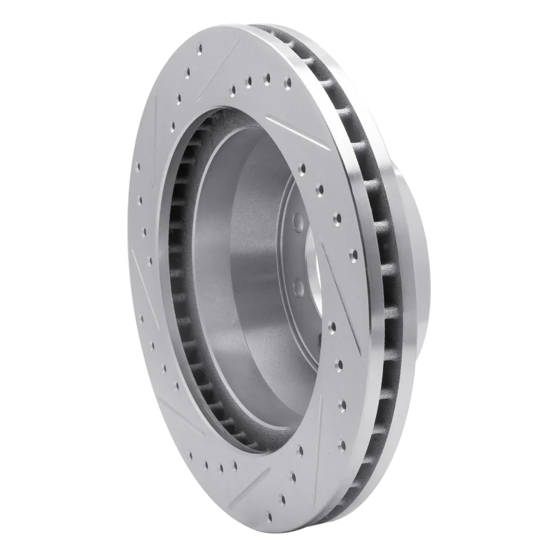 R1 75-94 Ford E-350 Econoline Front Right Drilled & Slotted Silver Brake Rotor - Image 3