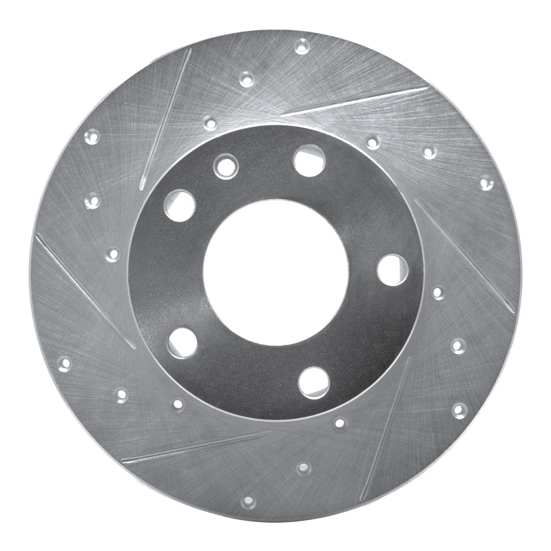 R1 76-76 BMW 530I Front Left Drilled & Slotted Silver Brake Rotor