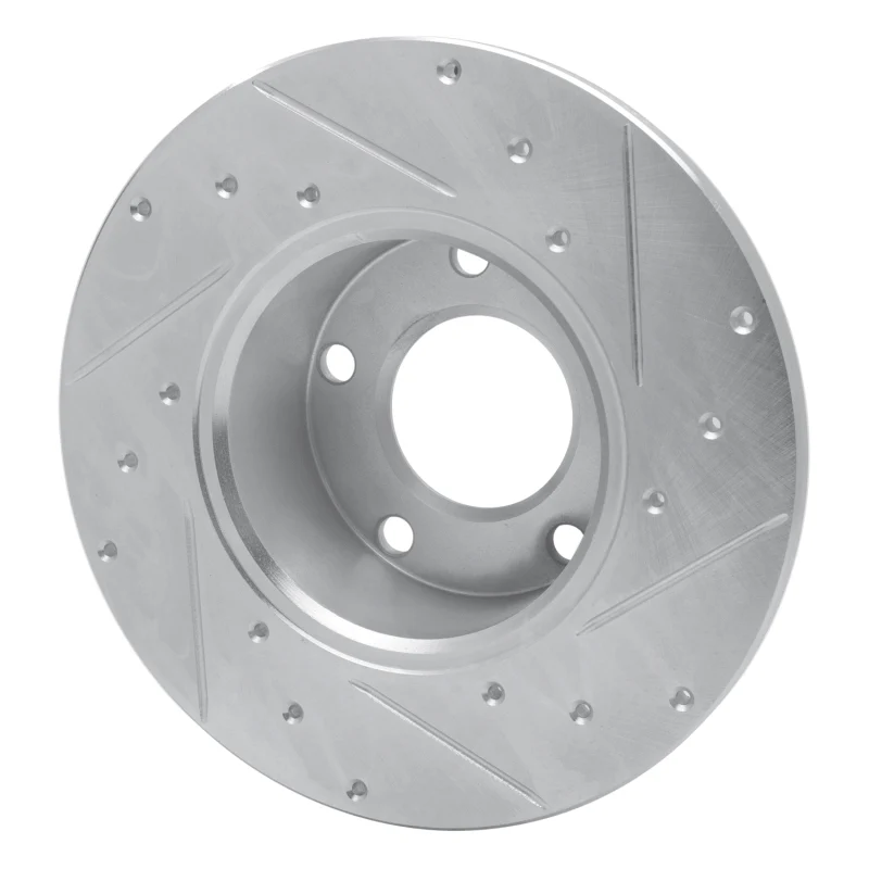 R1 76-76 BMW 530I Front Left Drilled & Slotted Silver Brake Rotor - Image 5