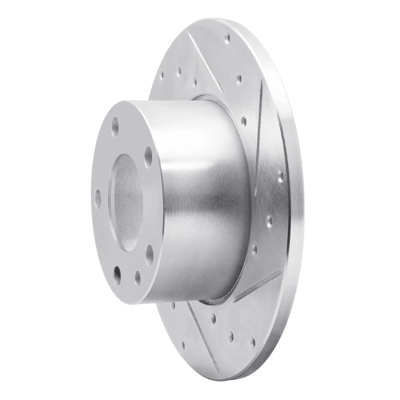 R1 76-76 BMW 530I Front Right Drilled & Slotted Silver Brake Rotor - Image 4